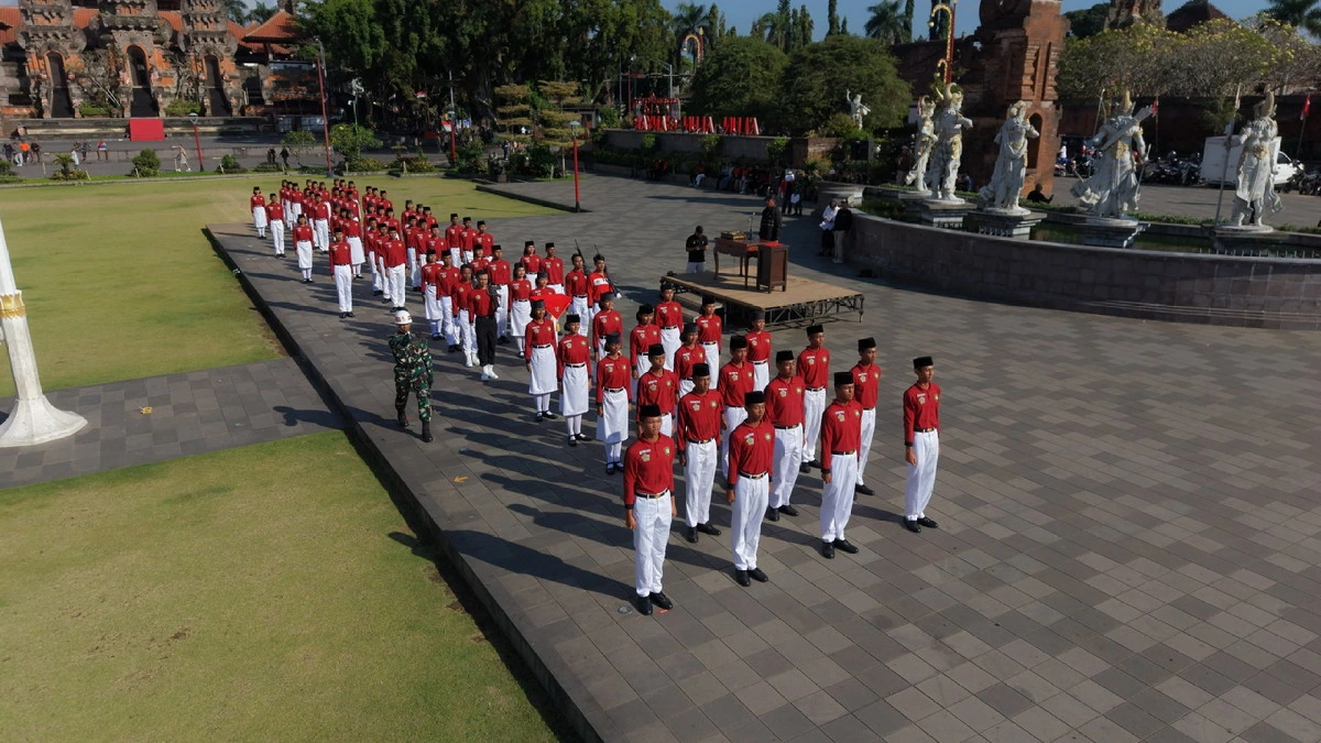 Jelang 17 Agustus, Capaska Gianyar Matangkan Formasi dan Kesiapan Pengibaran